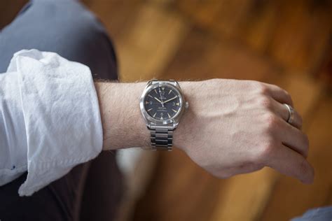 omega seamaster railmaster wrist.